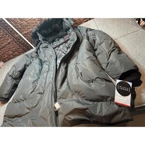 HFX Performance Jacket Coat Men's Winter Parka Black Faux Fur Hood SIZE:XXL